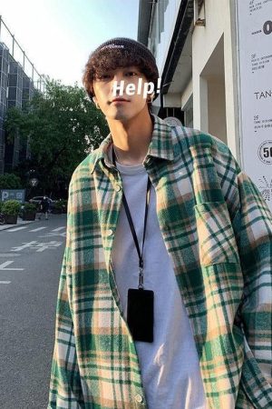 Plaid Flannel Men Shirt