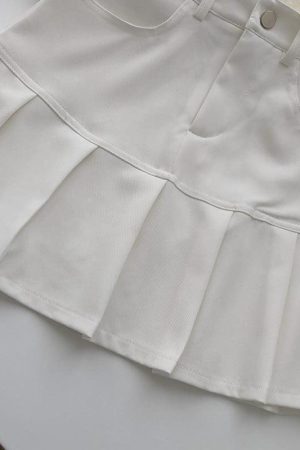 Pleated College Mini Skirt