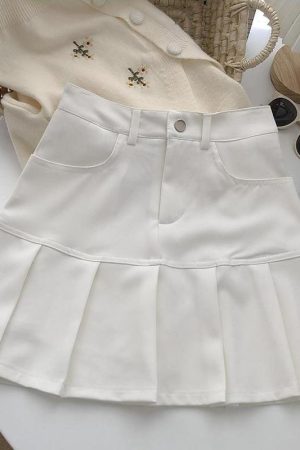 Pleated College Mini Skirt