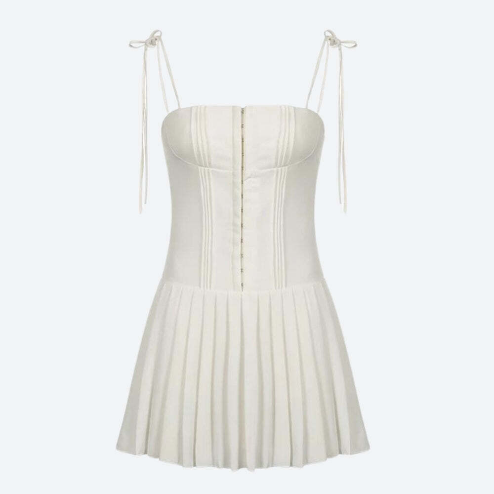 Pleated Corset Mini Dress Pleated Corset Mini Dress