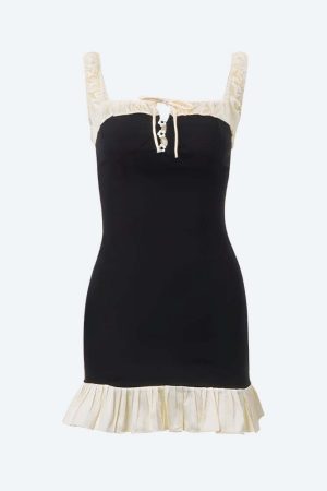 Pleated Hem Mini Dress