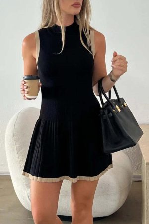 Pleated Mini Dress