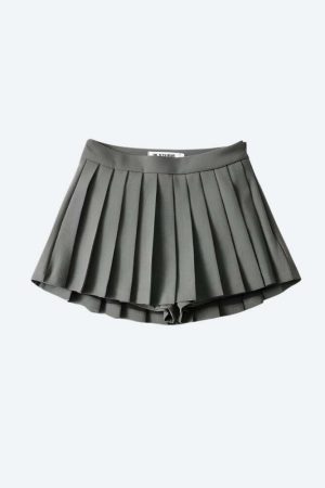 Pleated Mini School Skort