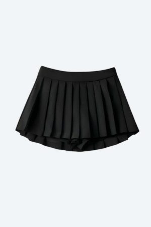 Pleated Mini School Skort