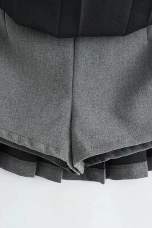 Pleated Mini School Skort