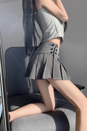 Pleated Mini Skirt