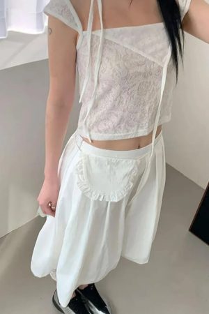 Pleated Pocket Midi Skirt