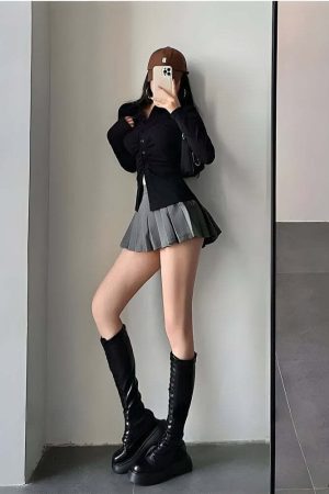 Pleated Tennis Mini Skirt