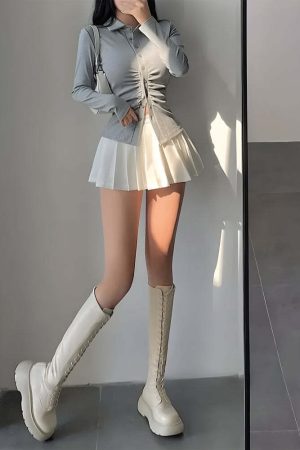 Pleated Tennis Mini Skirt