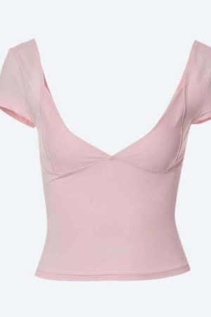 Plunge Neck Bodycon Top