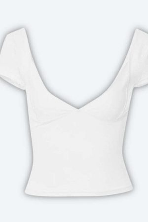 Plunge Neck Bodycon Top