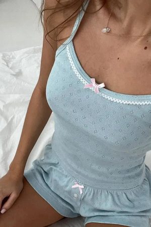 Pointelle Two Piece Pajama Set