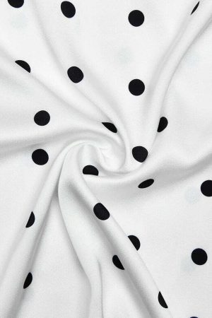 Polka Dot Lace Trim Mini Dress