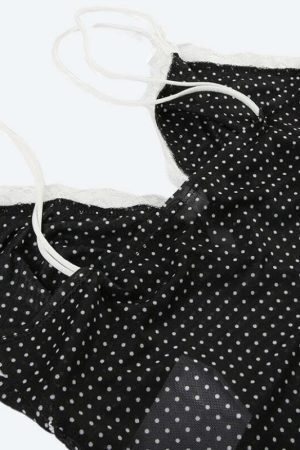 Polka Dot Mesh Top