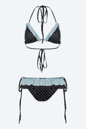 Polka Dot Ruffled Bikini Set