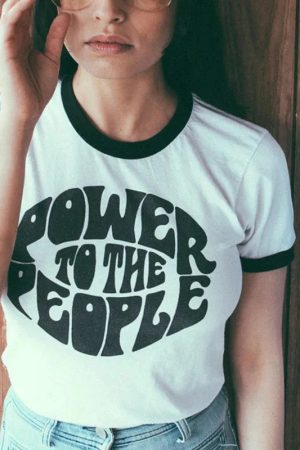 Power to the People Ringer Tee