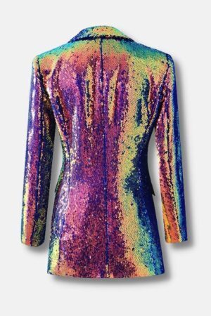 Premium Sequin Long Blazer