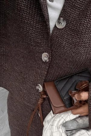 Preppy Knitted Cardigan & Mini Skirt Two Piece Set