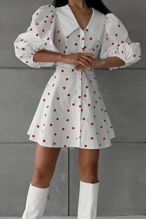 Puff Sleeve Mini Dress