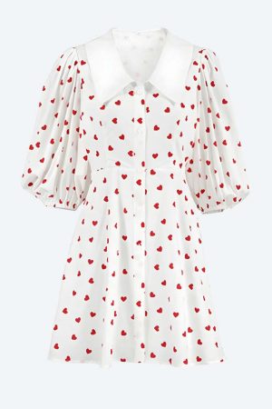 Puff Sleeve Mini Dress