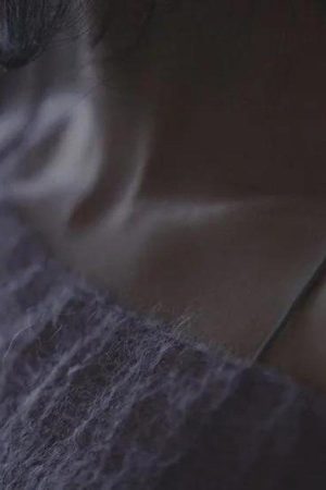 Puff Sleeved Mesh Knit Sweater