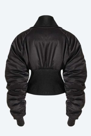 Puffer Corduroy Zip-Up Jacket