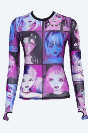 Punk Girls Mesh Top