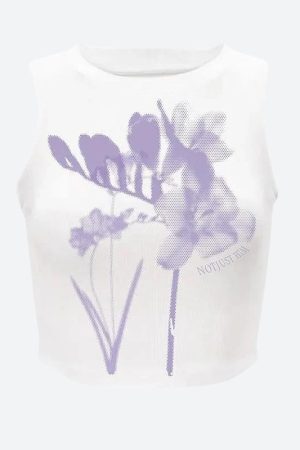 Purple Flowers Tank Top