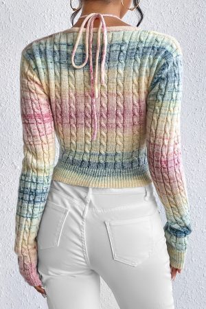 Rainbow Crochet Top