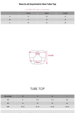 Rase le sol Asymmetric Bow Tube Top