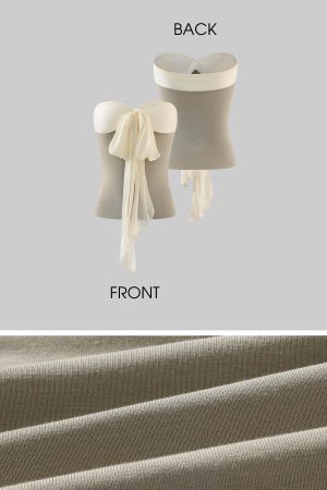 Rase le sol Asymmetric Bow Tube Top