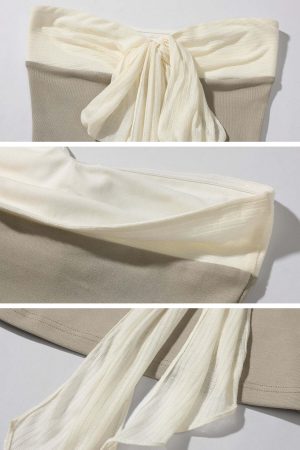 Rase le sol Asymmetric Bow Tube Top