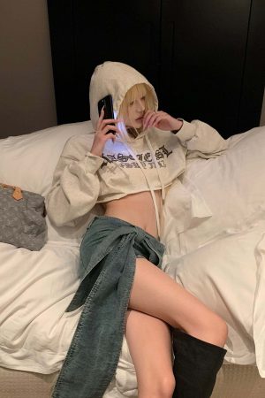 Rase le sol Asymmetric Tie-Front Denim Mini Skirt