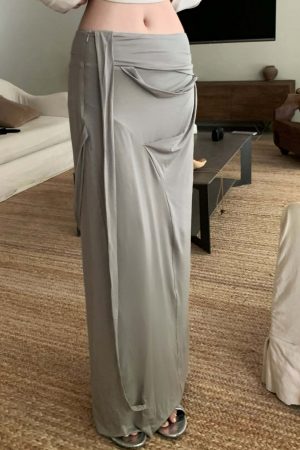 Rase le sol Asymmetrical Draped Skirt