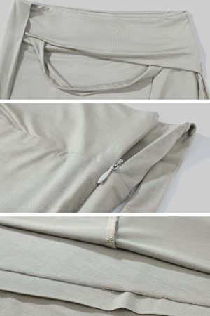 Rase le sol Asymmetrical Draped Skirt