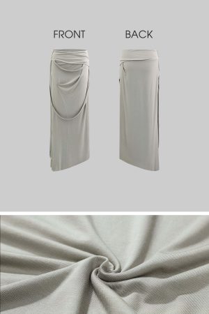 Rase le sol Asymmetrical Draped Skirt