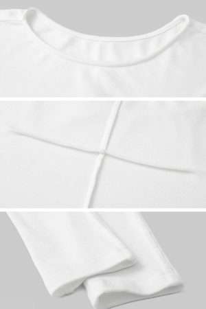 Rase le sol Asymmetrical Hem Slim-Fit Top