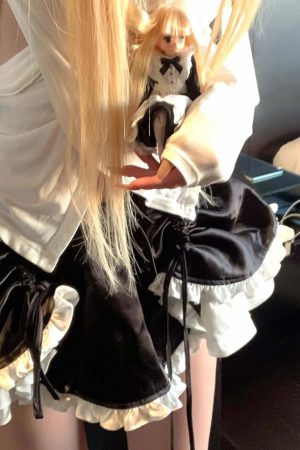 Rase le sol Black Layered Skirt with Ruffled Trim