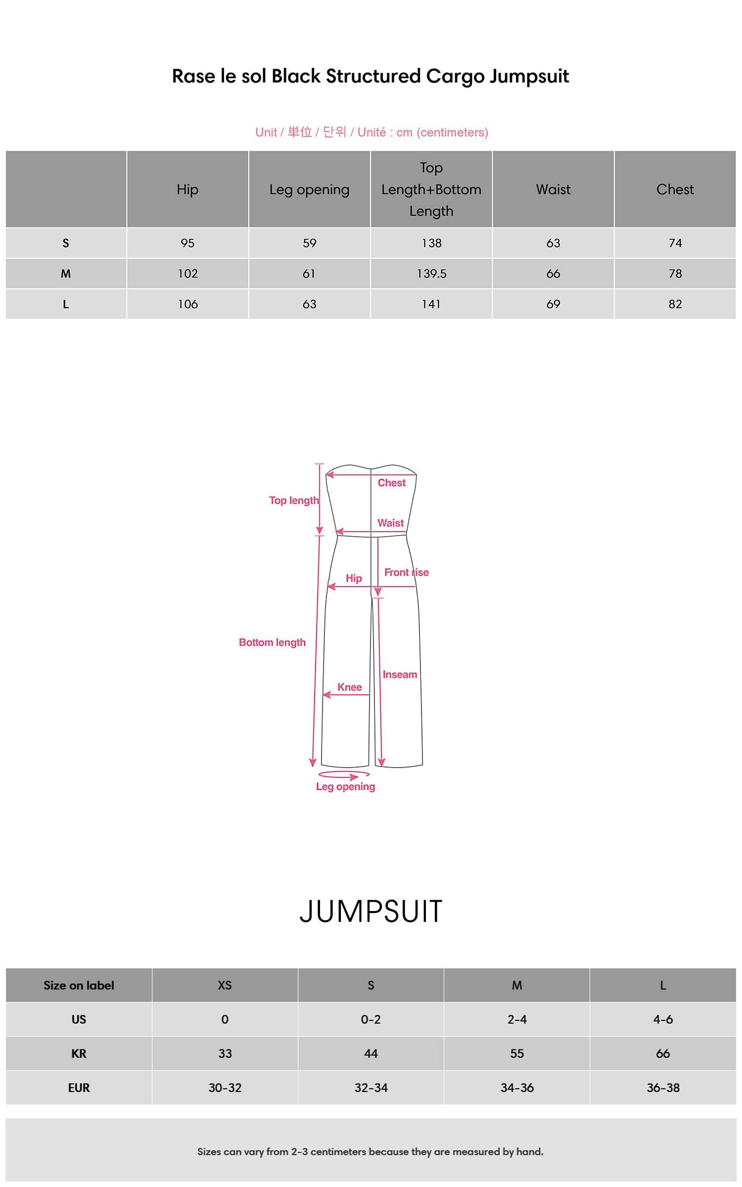 Rase le sol Black Structured Cargo Jumpsuit Rase le sol Black Structured Cargo Jumpsuit