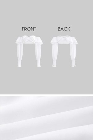 Rase le sol Bow-detail Strapless Long Sleeve Skirt Set