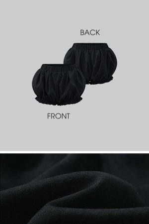 Rase le sol Bow Detail Strapless Top and Bubble Skirt Shorts Set