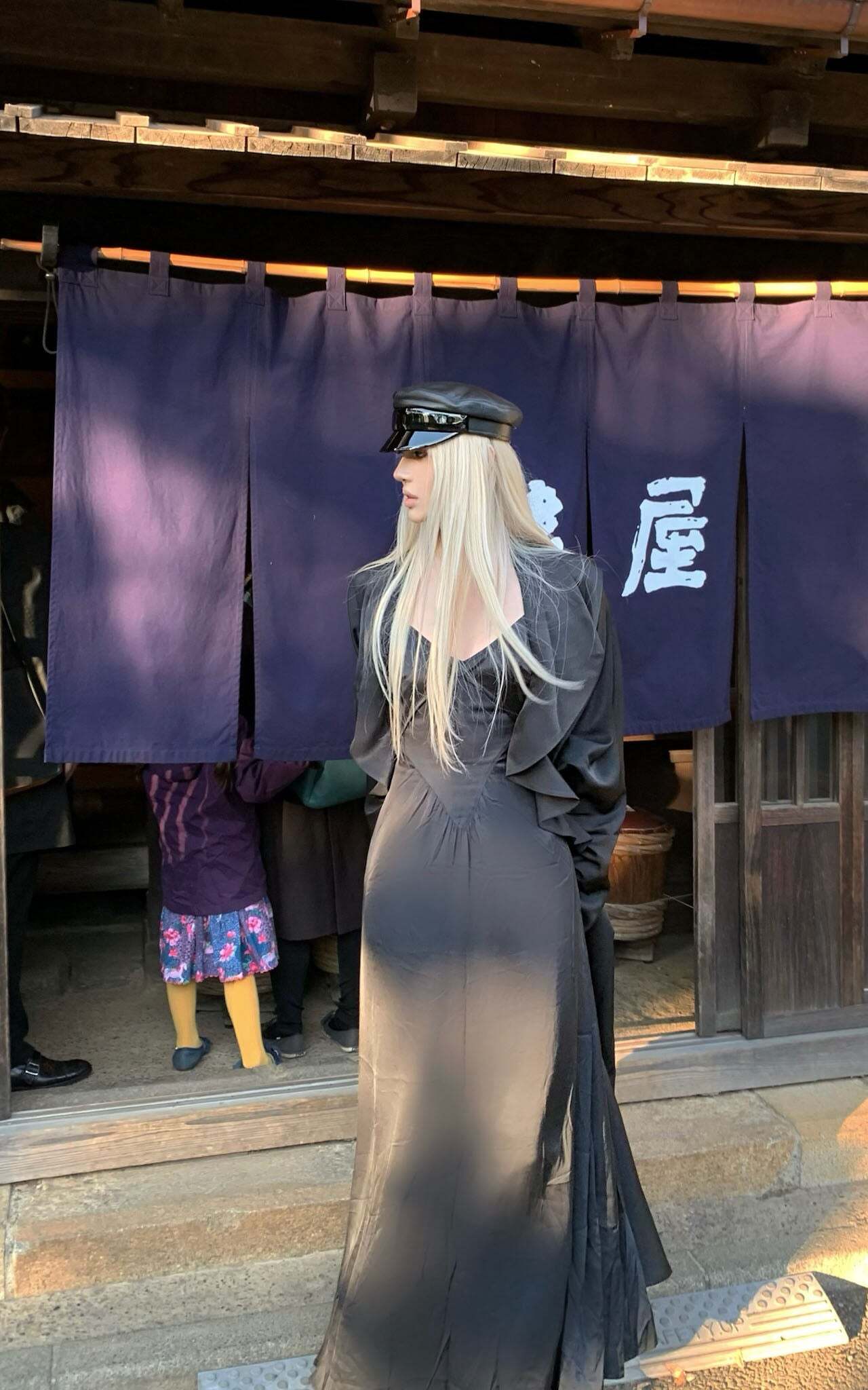 Rase le sol Cinched Satin Slip Dress & Cardigan Set Rase le sol Cinched Satin Slip Dress & Cardigan Set