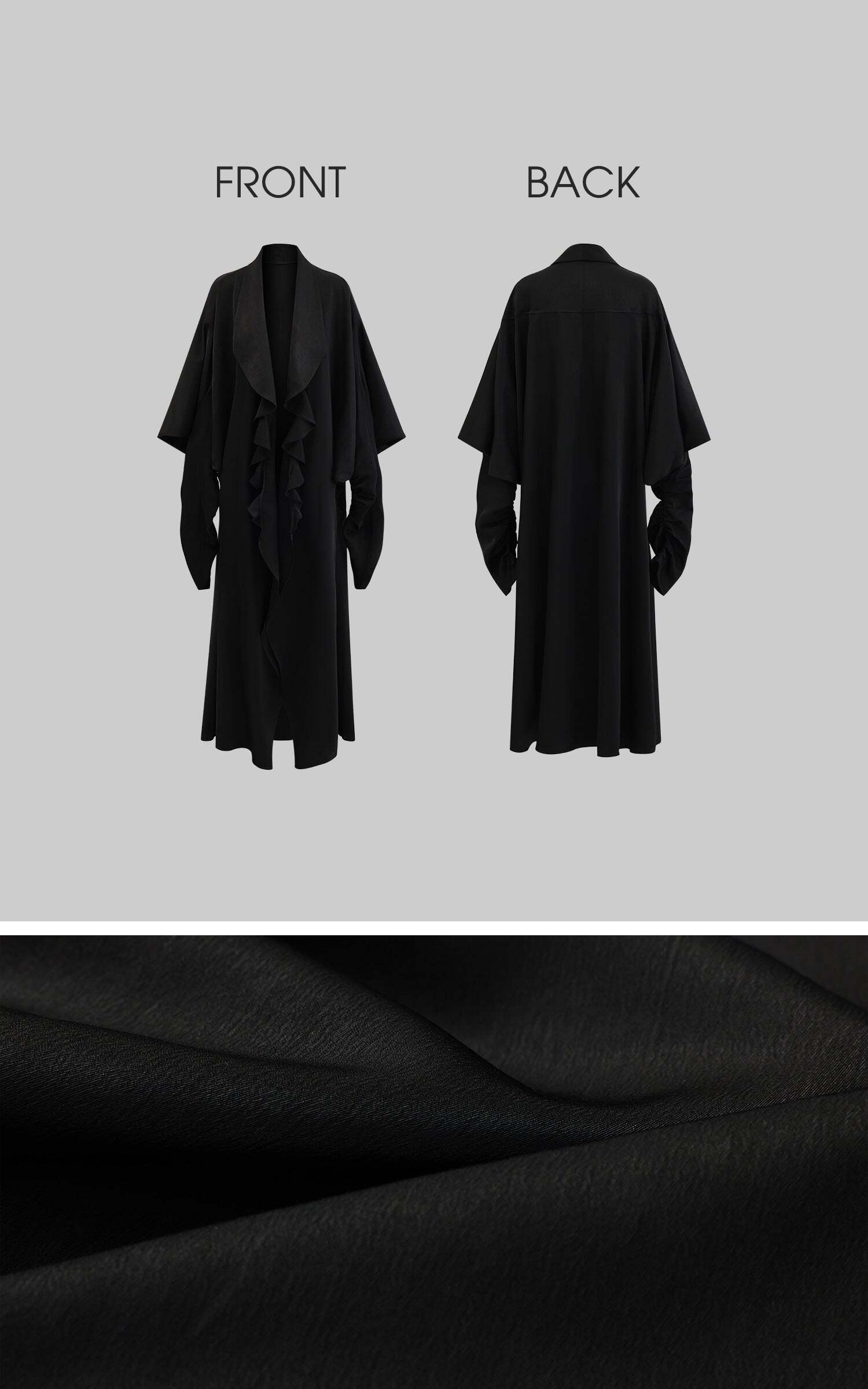 Rase le sol Cinched Satin Slip Dress & Cardigan Set Rase le sol Cinched Satin Slip Dress & Cardigan Set