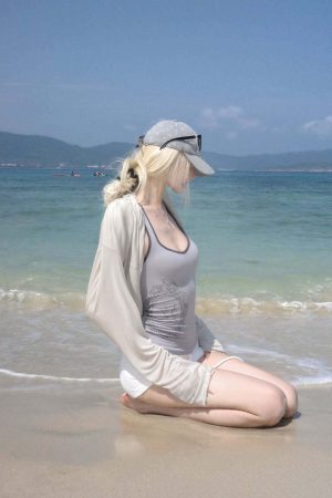 Rase Le Sol Contrast Frame Print Ribbed Fitted Top