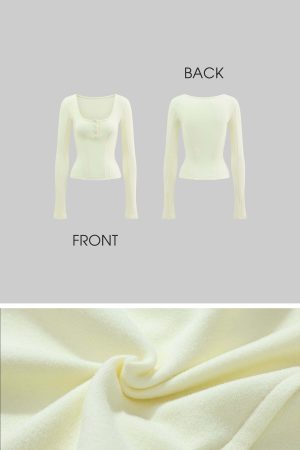 Rase Le Sol Cream Yellow Fitted Long-Sleeve Tee & Relaxed Shorts Set