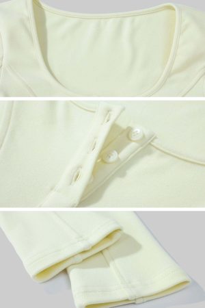 Rase Le Sol Cream Yellow Fitted Long-Sleeve Tee & Relaxed Shorts Set