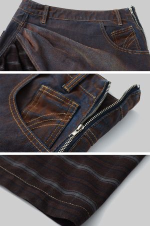 Rase le sol Cropped Denim Jacket and Paneled Skirt Set