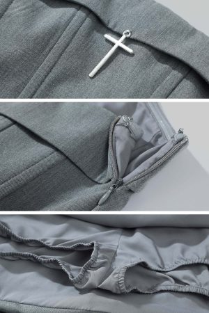 Rase le sol Cross Boned Bustier Tiered Ruffle Dress