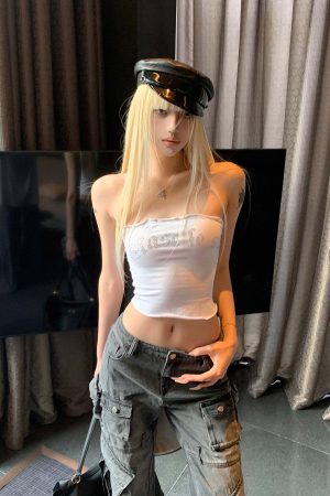 Rase le sol Deconstructed Cargo Pants with Strap Detailing