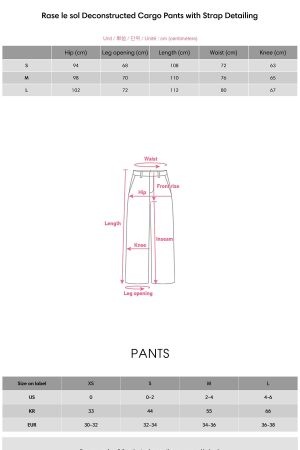 Rase le sol Deconstructed Cargo Pants with Strap Detailing